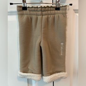 Columbia Infant Tan Sherpa Pants (Size 6 Months)